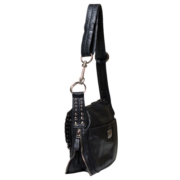 Donna Karan Collection Messenger Luxe Studded Leather Bag - Picture 3 of 9